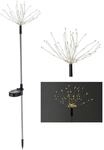 Spetebo LED Solar Gartenstecker 80 cm - Feuerwerk - Solarlampe mit 25 biegsamen