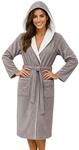 Morgenstern Bademantel Damen mit Kapuze 100% Baumwolle Frottee OEKO-TEX&reg;