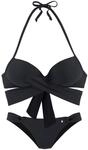 s.Oliver Damen Push-Up-Bikini wattierte Cups, Wickeloptik, zum Binden, softe