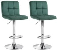 CLP Barhocker 2er Set h&ouml;henverstellbar mit Lehne Peru, Barst&uuml;hle gepolstert