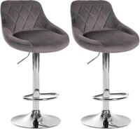 CLP 2er Set Barhocker Lazio Mit Samtbezug I Drehbarer Thekenhocker Mit...