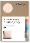 schlafgut Knitted Jersey Kissenbezug 80x80 cm Red Light Uni weicher Premium