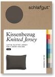 schlafgut Knitted Jersey Kissenbezug 70x90 cm Sand Deep Uni weicher Premium