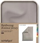 schlafgut Knitted Jersey Bettw&auml;sche 155x220 cm Bio-Baumwolle, Sand Mid |...