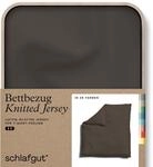 schlafgut Knitted Jersey Bettw&auml;sche 200x200 cm Bio-Baumwolle, Sand Deep | Bettbezug,
