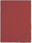 biberna Feinbiber Spannbetttuch 90x200-100x200 cm rot | 100% Baumwolle Flanell 