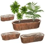 Relaxdays Blumenkasten, 4 unterschiedliche Gr&ouml;&szlig;en, f&uuml;r Garten, Balkon &