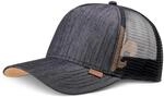Djinns Herren Trucker Cap Linen 2014 High Fitted schwarz Verstellbar