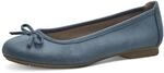 Jana Damen Ballerinas Elegant Vegan, Blau (Denim), 37 EU