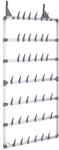 vidaXL H&auml;ngender Schuhe-Organizer Silbern 66x13x139 cm, Schuhregal, Wand