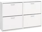 Wohnling Schuhschrank WL5.829 Modern 120 x 81 x 24 cm Holz Schuhregal Wei&szlig; 4