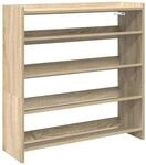 vidaXL Schuhregal Sonoma-Eiche 80x25x81 cm Holzwerkstoff, Schuhschrank,