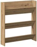 vidaXL Wand-Schuhregal Artisan-Eiche 80x18x90 cm Holzwerkstoff, Wandschuhregal,