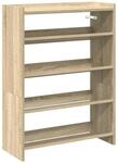 vidaXL Schuhregal Sonoma-Eiche 60x25x81 cm Holzwerkstoff, Schuhschrank,