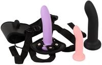 You2Toys Strap-On Set Schwarz/Lila/Pink 2,8-4,2 cm