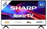 SHARP 43GD2225E - Fernseher 43 Zoll (108 cm) Full HD Roku TV