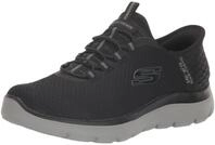Skechers Herren Summits High Range Turnschuhe, Black Mesh/Charcoal, 42 EU Weit