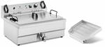 Royal Catering Elektrisches Fettbackger&auml;t Edelstahl mit Ablage 23 L 3000 W 60-200