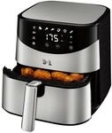 D&L XL Hei&szlig;luftfritteuse 5L Air Fryer 1700W Hei&szlig;luft Friteuse Grill Edelstahl...