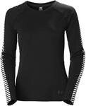 Helly Hansen Damen W Lifa Active Stripe Crew, Schwarz, S