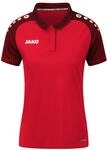 JAKO Damen Poloshirt Performance, Rot/Schwarz, 36