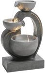 Dehner Gartenbrunnen Heart, ca. 72.5 x 45.5 x 32.5 cm, Polyresin, grau