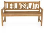 Garden Pleasure Teak Bank LIEBLINGSPLATZ Beige Sitzbank Holzbank Gartenbank Teak,