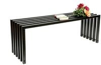 DanDiBo Gartenbank Metall Massiv Wetterfest Schwarz 120 cm Ela Sitzbank Modern 96205