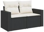 vidaXL Gartensofa mit Kissen 2-Sitzer, Sofa f&uuml;r Garten Terrasse, Terrassensofa...