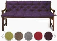 sunnypillow Bankauflage f&uuml;r Gartenbank Outdoor - Sitzkissen und R&uuml;ckenkissen f&uuml;r