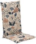 Generisch Stuhlauflage Hochlehner 120 x 50 cm mit Bl&auml;tter & Blumenmotiv &ndash;...
