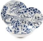 Excelsa Zen Tellerservice, 18-teilig, Keramik, Wei&szlig; und Blau