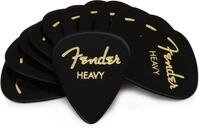 Fender 351 Shape Classic Picks Zelluloid Plektren Heavy Schwarz 12x | 12x Heavy