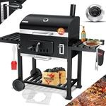 KESSER&reg; Holzkohlegrill XXL Grillwagen mit Deckel & Thermometer &ndash; gro&szlig;er BBQ