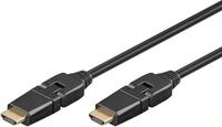 goobay 61292 High Speed HDMI 360&deg; Kabel mit Ethernet/HDMI 360&deg; Stecker Typ