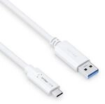 PureLink USB-C auf USB-A Kabel, USB 3.1 Gen 2 mit 10 GB/s Daten&uuml;bertragung, wei&szlig;,