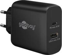Goobay 65411 Dual Ladeger&auml;t 45W / USB-C & USB-A Schnellladeger&auml;t Power