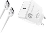 Cellularline USB-C Charger Kit f&uuml;r Apple 30W PD White