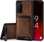 SURAZO Premium Echtleder Back case f&uuml;r Samsung Galaxy S20 FE 5G H&uuml;lle &ndash;