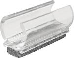 WAGNER Klemmschalengleiter f&uuml;r Rundrohr 4tlg. - 50 x 12/19 x 17/25 mm, Filz 8...