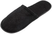 ZOLLNER 10 Paar Einwegslipper G&auml;stehausschuh in schwarz - Frottierslipper f&uuml;r