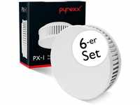 Pyrexx PX-1 • 6 Stück • Rauchmelder 10 Jahre Batterie mit Magnet-Halterung...