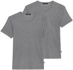 Marc O'Polo Men Iconic Rib 2-Pack Crew Neck Shirt, Grey