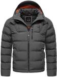 STONE HARBOUR Herren warme Winter Steppjacke mit Kapuze Arvidoo Anthracite Gr. M