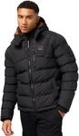 STONE HARBOUR Herren warme Winter Steppjacke mit Kapuze Arvidoo Black Gr. L