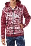 Cipo & Baxx Herren Sweatjacke Hoodie CL544 Burgund &ndash; Stylischer Pullover im