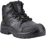 Skechers Herren Trophus KilramConstruction Boot, Schwarzes Leder, Textil, 45 EU