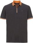 Charles Colby Herren Poloshirt Earl Pat dunkelgrau, L - 52/54
