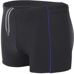 Aquarti Herren Badehose Kurz mit Kontrastpaspel, Farbe: Schwarz/Blau, Gr&ouml;&szlig;e: M