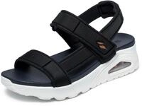 Skechers Damen Sandal UNO SUMMER STAND2, Black Nylon Trim, 37 EU
